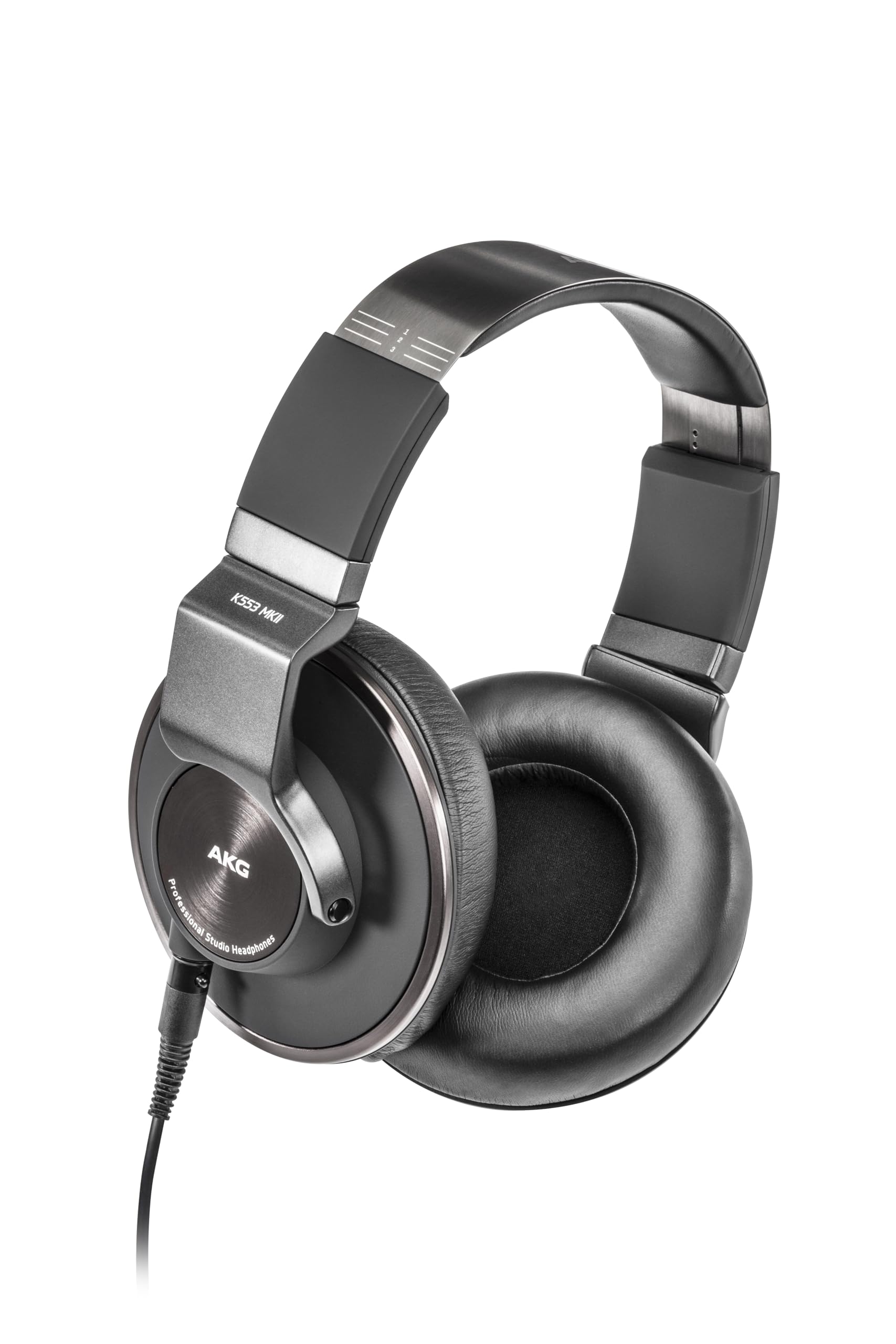 AKG K553 MKII Professional Studio Headphones - Closed-Back Over-Ear Design, Foldable for Portability, High-Quality Sound for Recording & Mixing - Perfect for Home Studios, Podcasting & Music Production (Black)