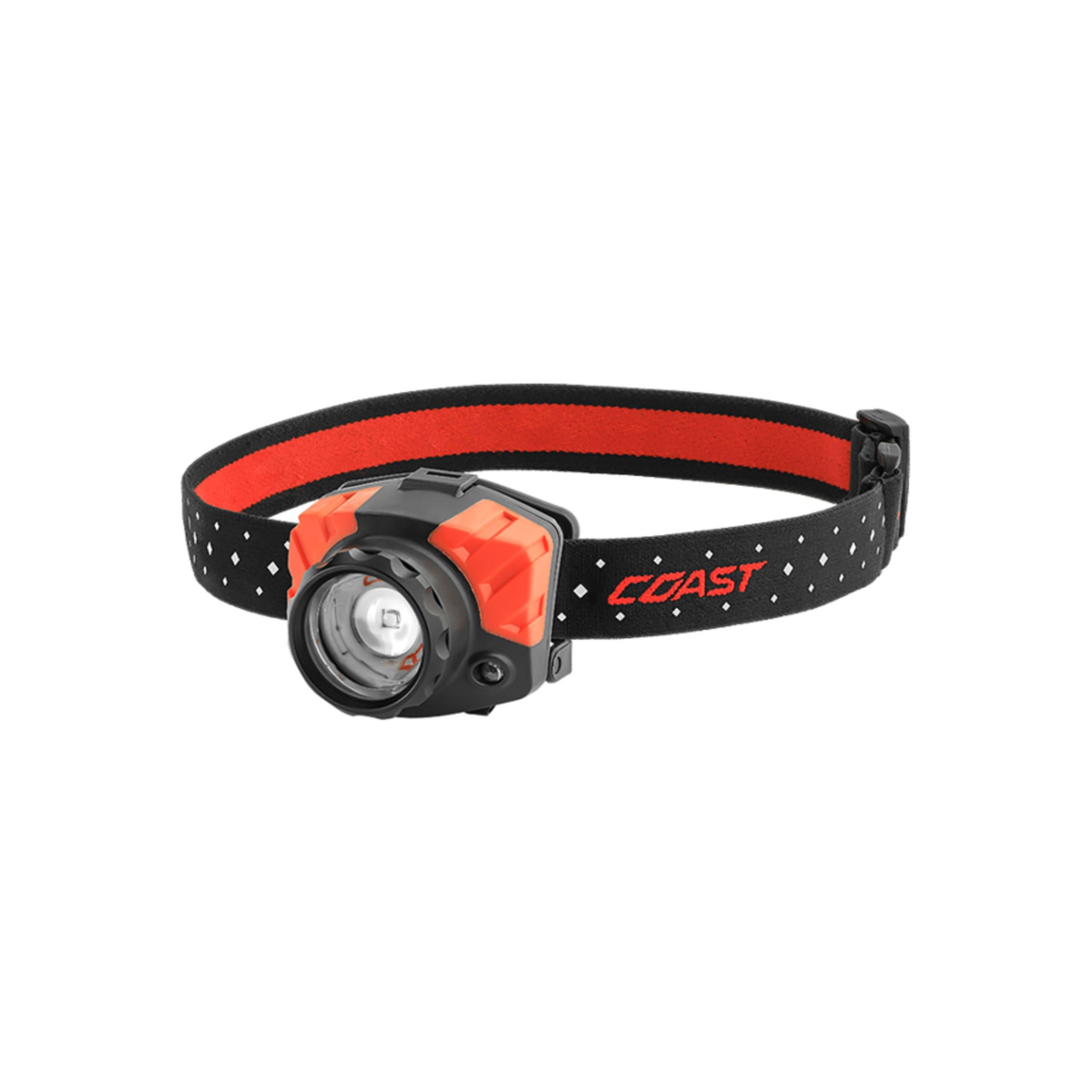 Coast® FL85 Dual Color Pure Beam Focusing LED Headlamp - 615 Lumens, 183M Beam Distance, IPX4 Waterproof, Red & White Light Modes with Reflective Strap - Perfect for Camping, Hiking, Running & Outdoor Adventures