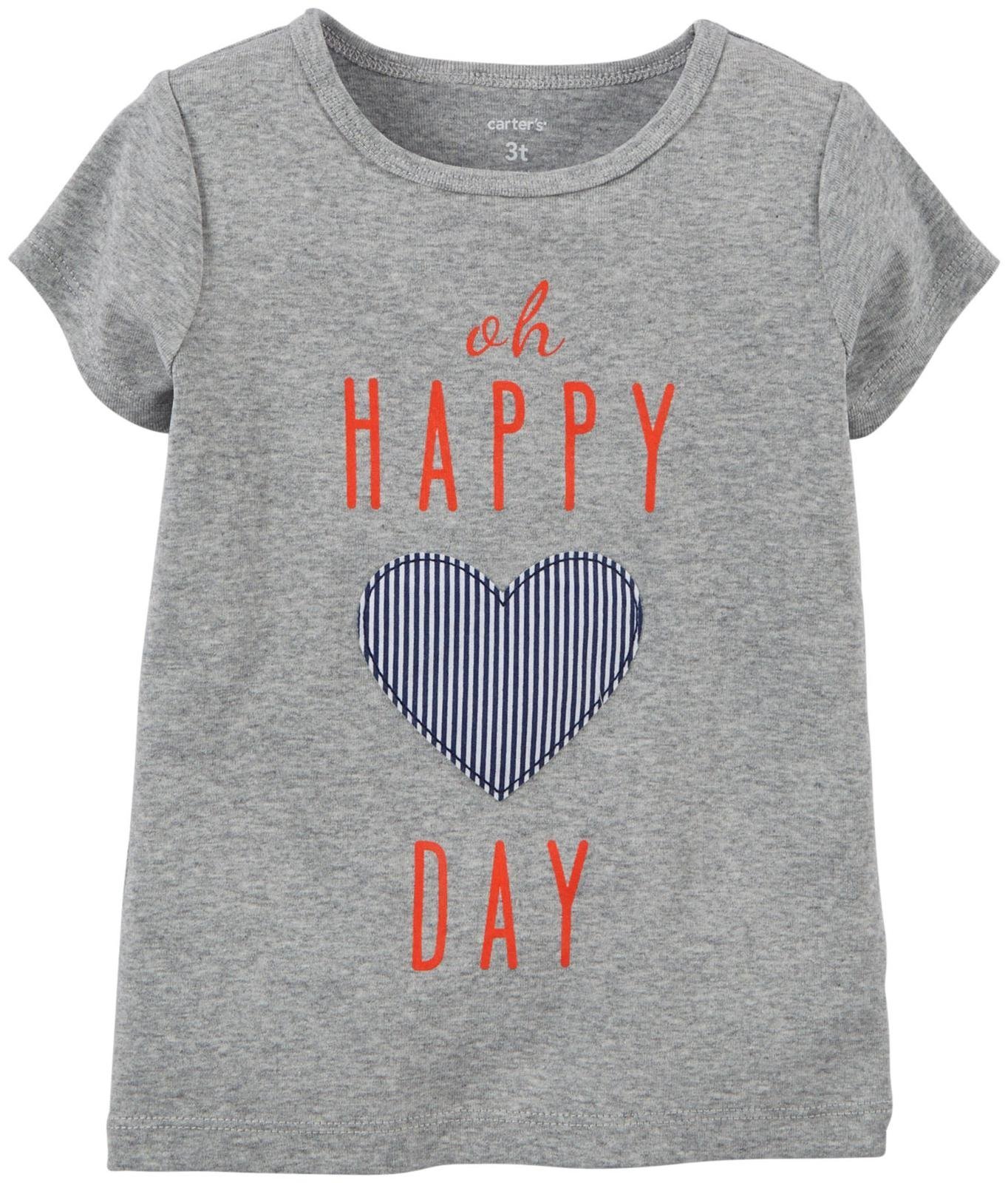 Carter's Baby Girls' Graphic Tee - Soft Cotton Short Sleeve T-Shirt for Infants & Toddlers (6-24 Months) - Cute Casual Outfit for Playtime & Family Photos