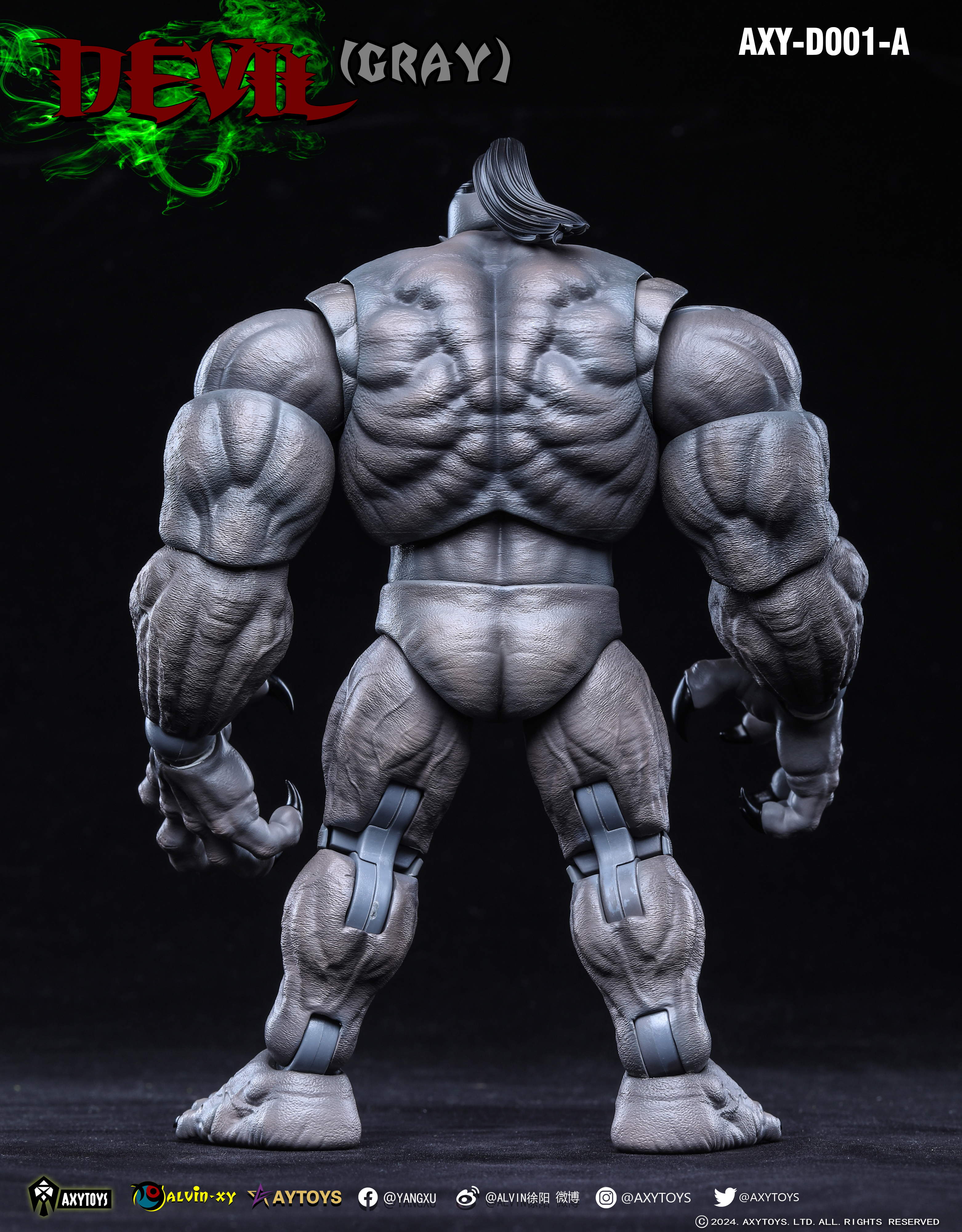 Pre Order AxyToys 1/12 Scale 20CM Devil Action Figure - Red & Grey Versions for Collectors and Display | Perfect for Anime Fans, Cosplay Props, and Model Photography