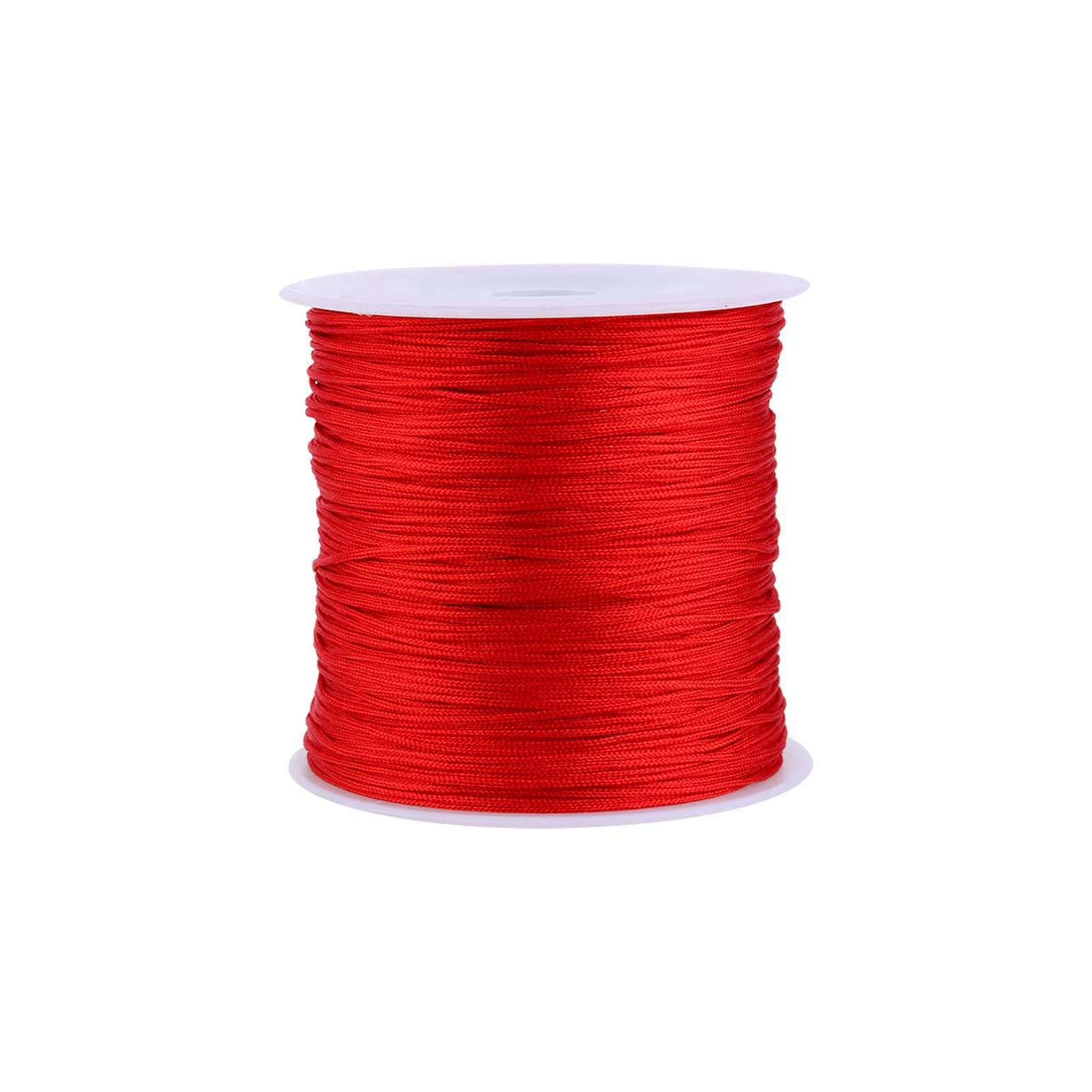 100m Red Nylon Chinese Knot Rope (0.8mm) - Traditional Decorative Cord for DIY Crafts, Home Decor, Gift Wrapping & Festival Decorations