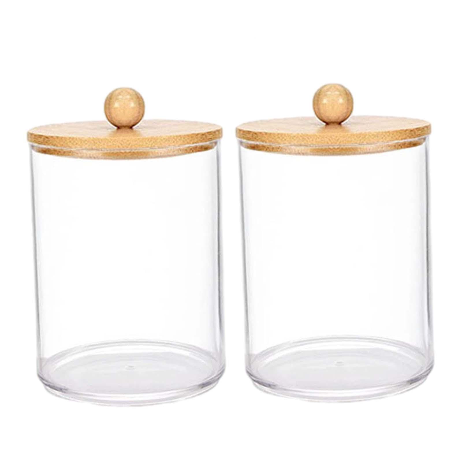 CALANDIS® Makeup Cotton Swab Storage Box Set of 2 - Organize Cotton Balls & Swabs | Perfect for Bathroom, Vanity, and Travel Beauty Storage