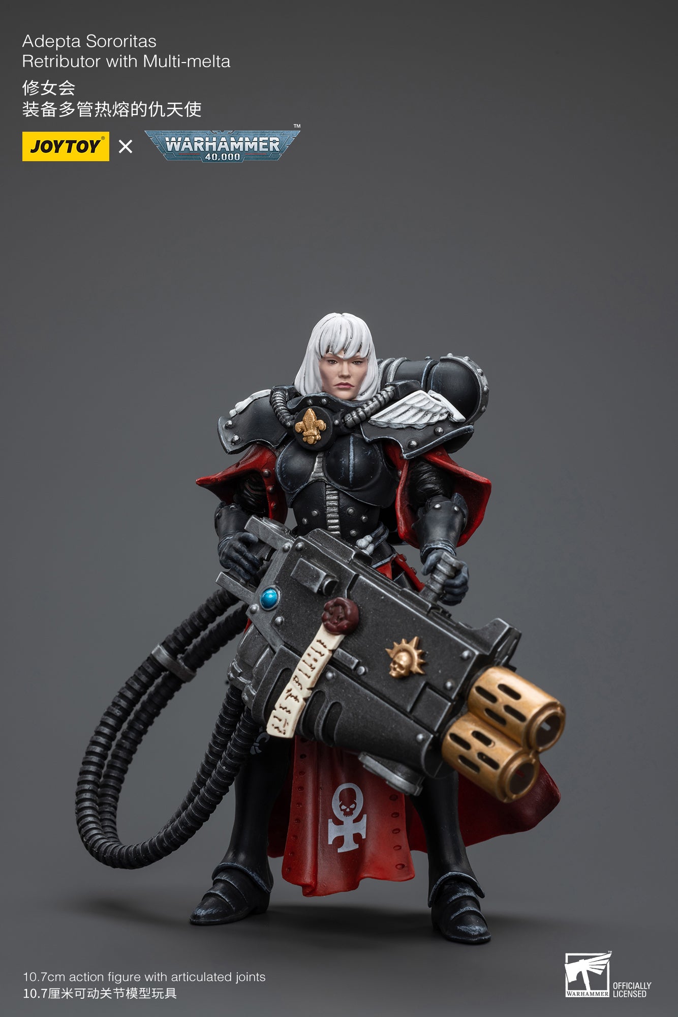 1/18 Scale JOYTOY Warhammer 40K Adepta Sororitas Retributor Action Figure with Multi-Melta Weapon - Perfect for Collectors, Tabletop Gaming & Warhammer 40K Displays
