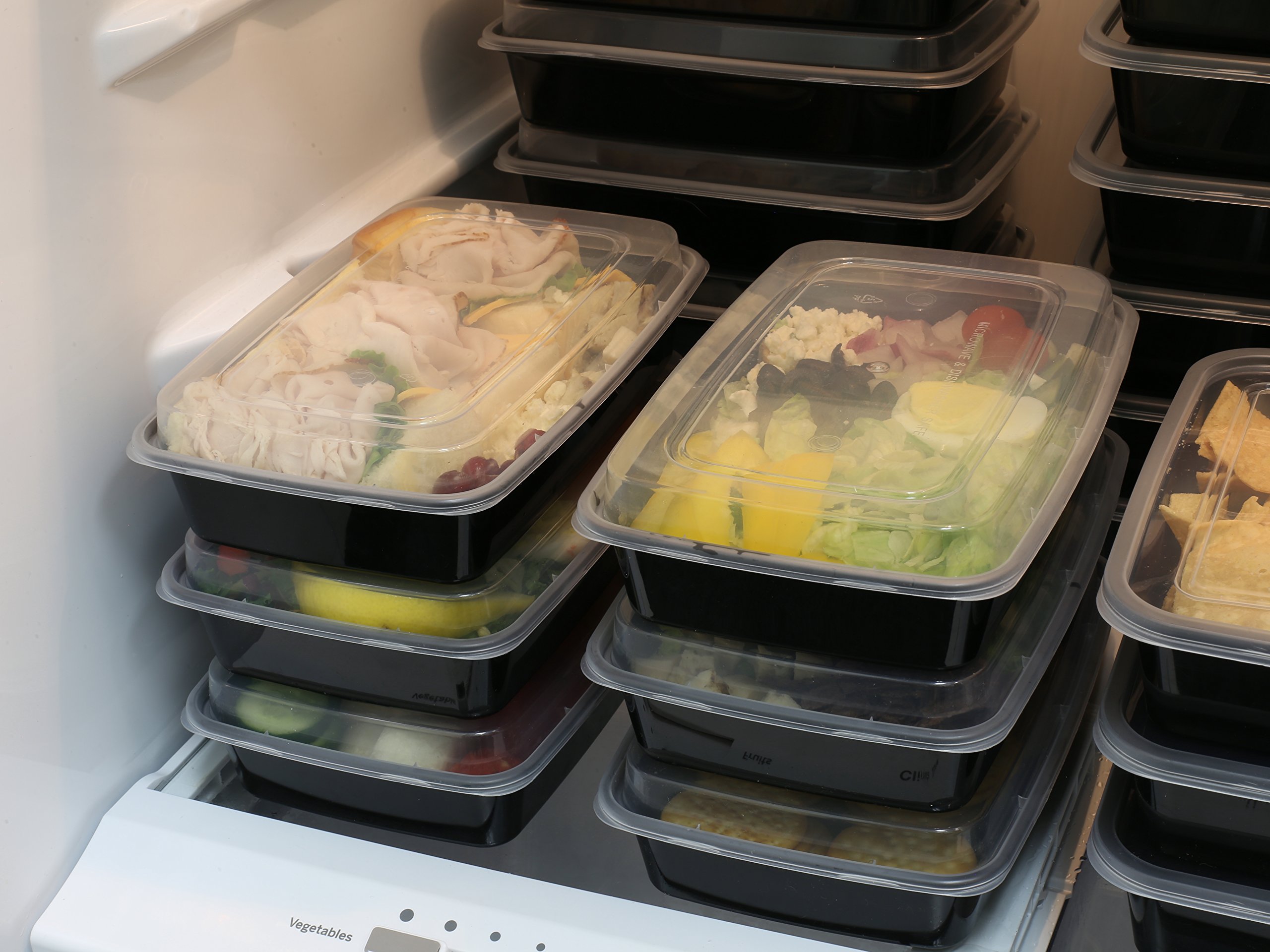 16-Pack SimpleHouseware 1-Compartment BPA-Free Food Storage Containers - 28oz Meal Prep Boxes for Lunch, Leftovers & Kitchen Organization (Dishwasher & Freezer Safe)