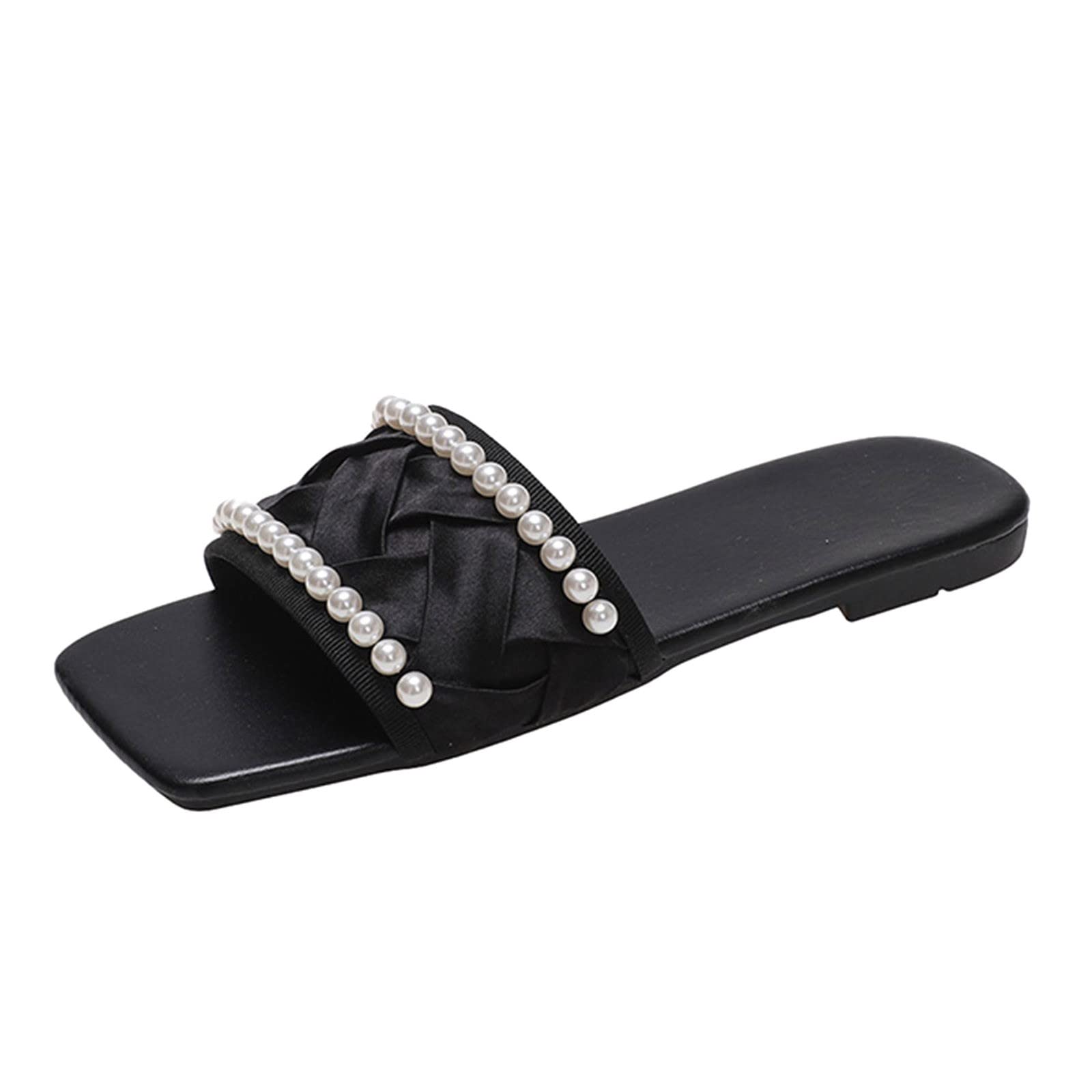 Women's Summer Sandals - Lightweight Flat Strap Casual Pleated Beach Slippers for Women | Comfortable & Stylish Footwear for Beach, Vacation, and Everyday Wear