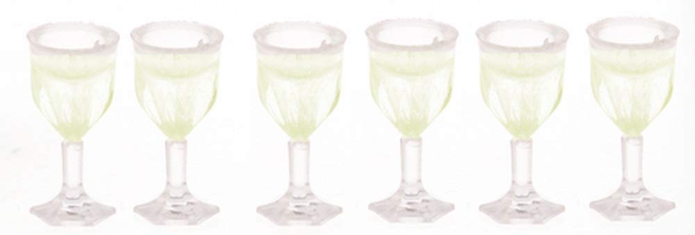 1:12 Scale Dollhouse Miniature - 6-Piece Filled Cut Stemware Set (FA40322) for Realistic Dollhouse Decor & Collectibles - Perfect for Miniature Displays, Themed Rooms & DIY Projects