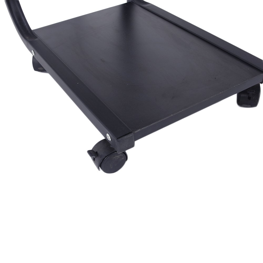 Lovinland 2-Tier Rolling Coffee Table - Sofa Side Table, Snack Table, Bed Serving Tray & Laptop Desk for Living Room & Bedroom (Black) - Perfect for Movie Nights, Small Space Living & Home Office Use