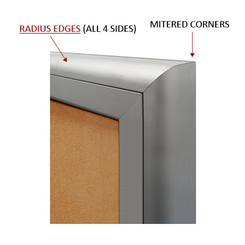11 x 14 Inch Outdoor Enclosed Bulletin Board with Radius Edge Cabinet Corners - Weatherproof Message Board for Schools, Offices, and Community Centers