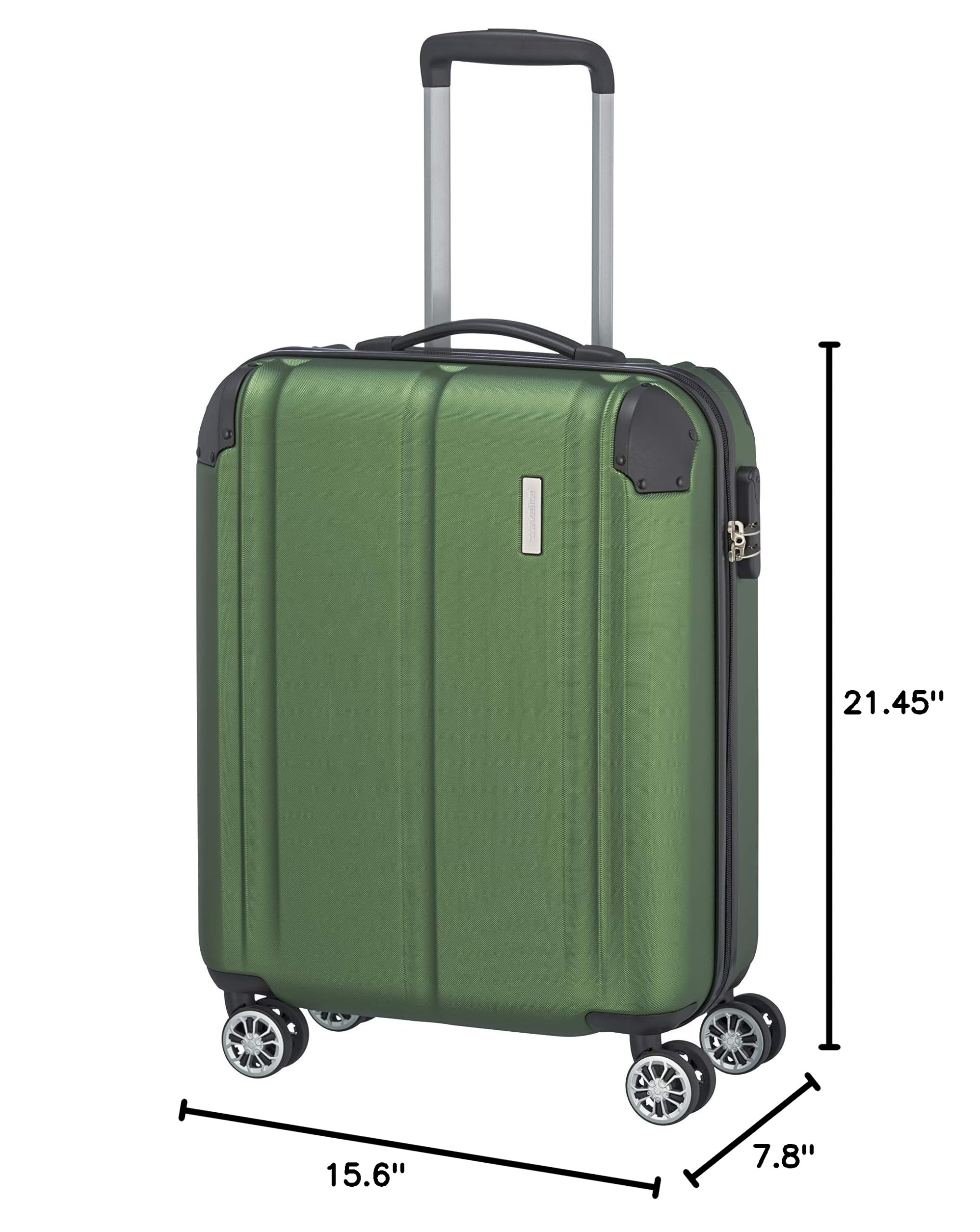 55cm Green Carry-On Luggage - Lightweight & Durable Travel Suitcase for Airplane Cabin Use | Perfect for Business Trips & Weekend Getaways