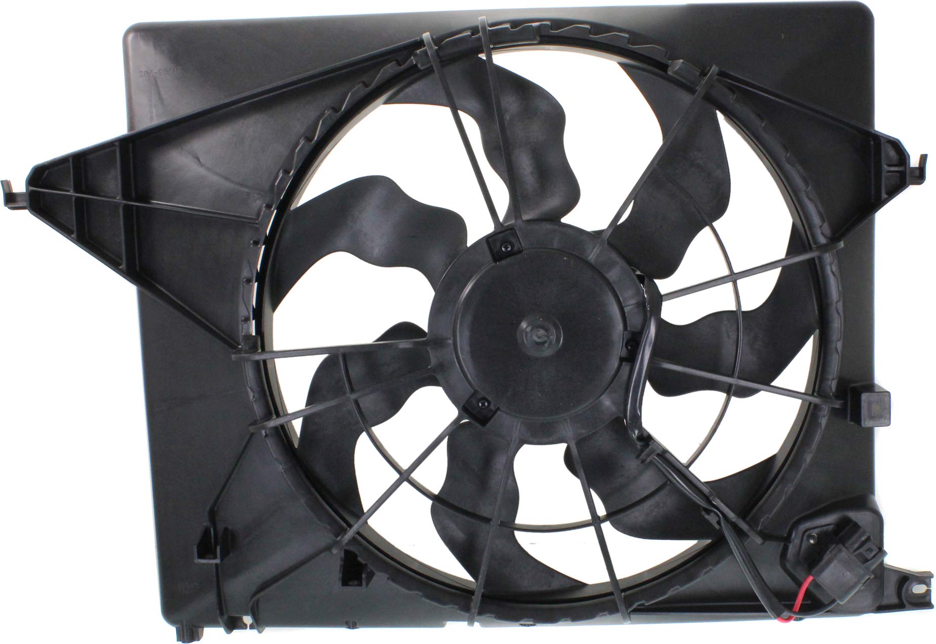 Go-Parts Radiator Fan Assembly Compatible with Hyundai Santa Fe 2010-2012 & Kia Sorento 2011-2015 - Includes Resistor - Direct Replacement for 2011-2014 Models - Perfect for Engine Cooling System Repair and Maintenance