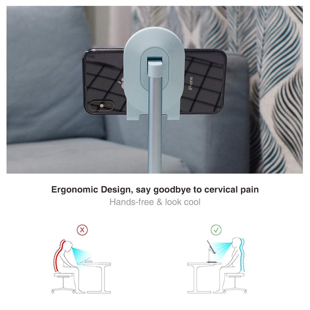 Adjustable Bright Stone Phone Stand for Desk - Universal Cell Phone Holder Compatible with iPhone, iPad, Tablet, Nintendo Switch (4