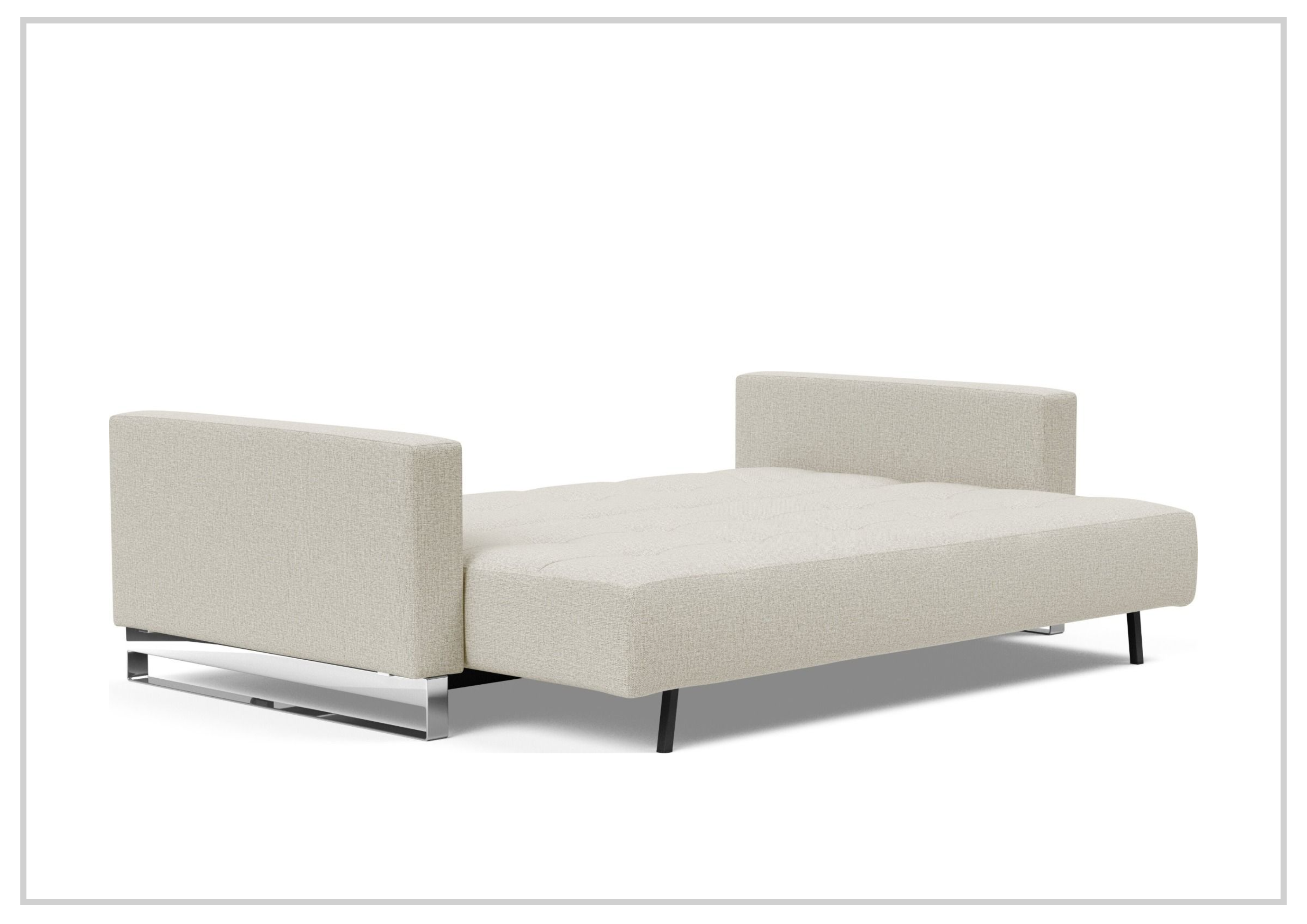 Innovation Living Cassius 2-Seater Fabric Sleeper Sofa with Ottoman - Convertible Sofa Bed for Small Spaces, Guest Room & Apartment Living - Perfect for Overnight Guests & Cozy Movie Nights