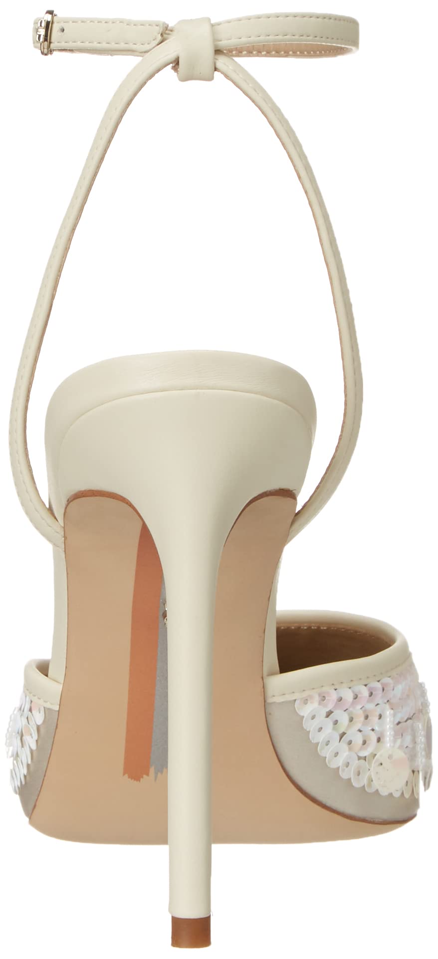 Sam Edelman Women's Avril Pump - Modern Ivory/Iridescent Ivory White Size 6 Medium - Elegant Heels for Work, Wedding & Special Occasions