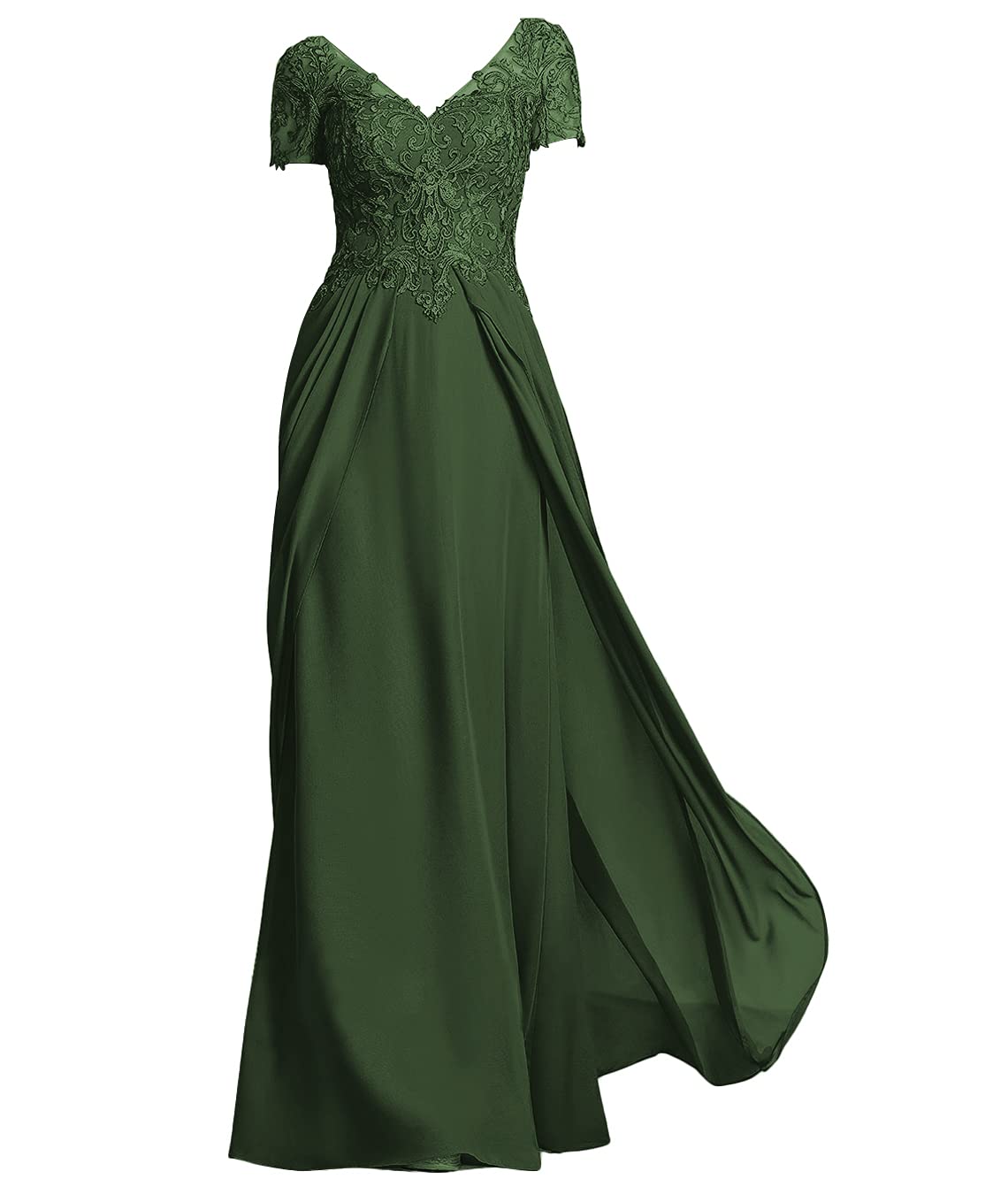 Elegant Mother of The Bride Dress - Lace Cap Sleeve Long Chiffon Evening Gown for Wedding Guest | Perfect for Formal Events, Ceremonies & Special Occasions