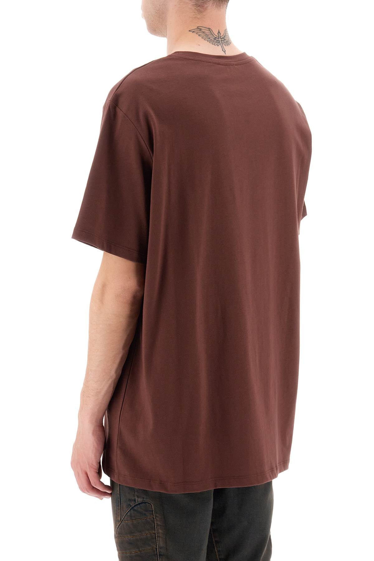 Balmain Flocked Logo T-Shirt for Men - Stylish Cotton Crewneck Tee for Casual Wear & Street Fashion