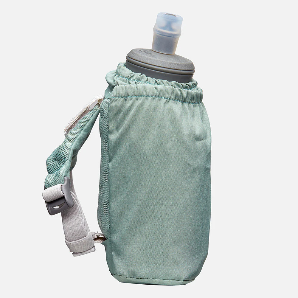 Pinnacle Soft Flask Handheld 18oz (Sage Green/Reflective Silver) - Leak-Proof Collapsible Water Bottle for Hiking, Running, Cycling & Outdoor Adventures