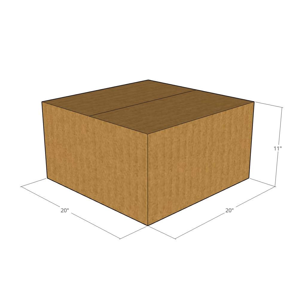 200 New Corrugated Shipping Boxes 20x20x11 Inches - 32 ECT Strength - Durable Moving & Storage Boxes for Home, Office & E-commerce Packaging