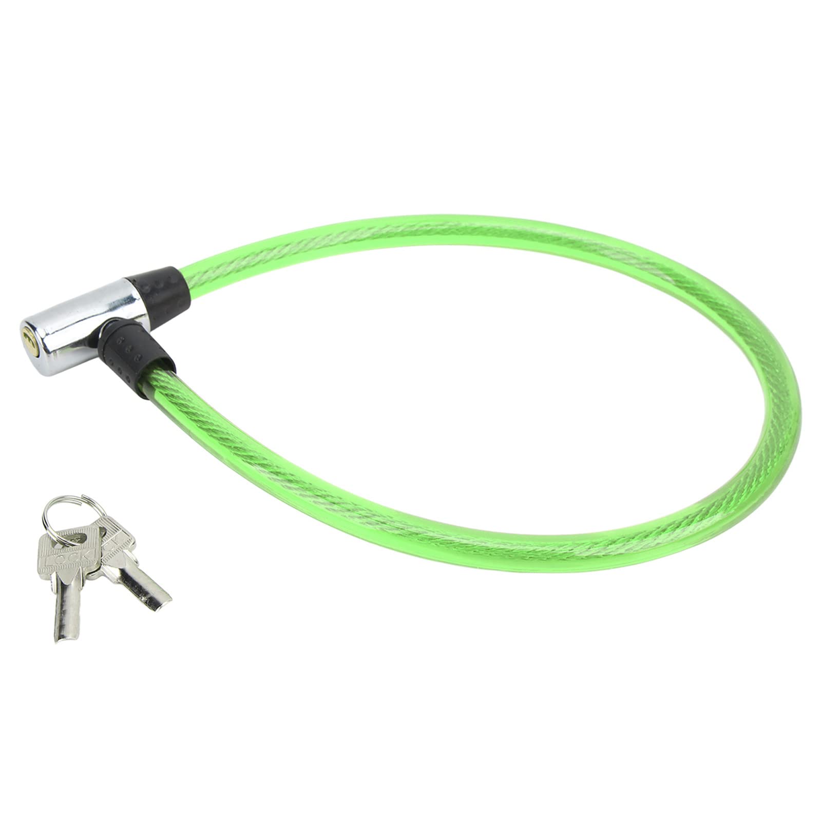 Steel Bike Lock Cable - Portable Bicycle & Motorcycle Lock for Outdoor Security (Green)