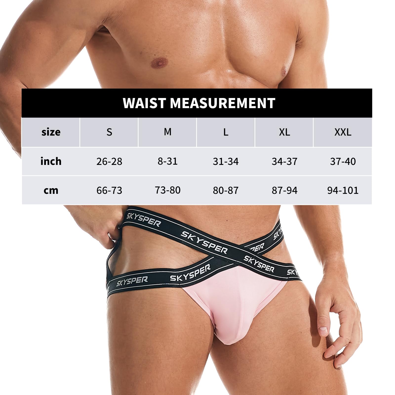 SKYSPER Men's Athletic Jockstrap Support Underwear - Breathable & Comfortable for Sports, Workout, Running, Gym - Sexy Male Underwear for Active Lifestyles