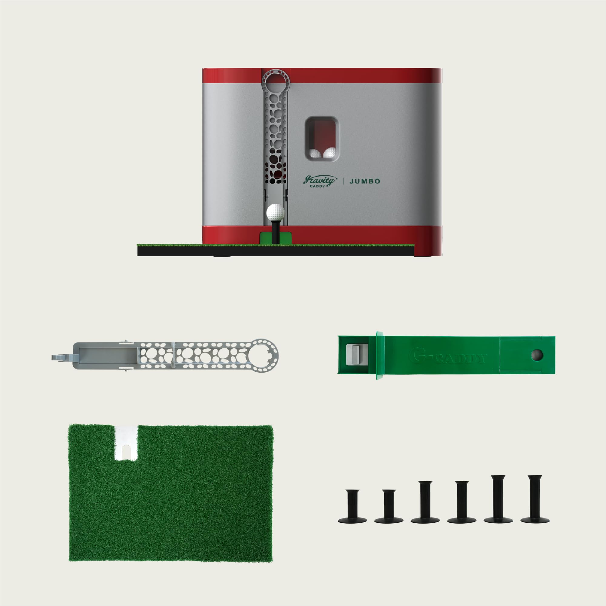 Automatic Golf Ball Dispenser - Jumbo 70 Balls Capacity for Indoor & Outdoor Practice | No Pedal, Battery or Electricity Required | Includes Tees & Hitting Mat | Works with Golf Simulators | Perfect for Driving Range, Backyard Training & Home Golf Setup