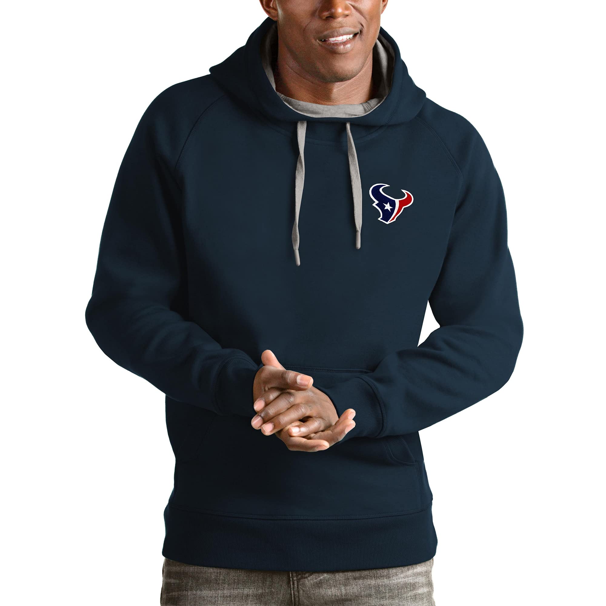 Chicago Bears Victory Pullover Hoodie for Men - Navy Blue Antigua Fleece Sweatshirt | Game Day, Tailgating & Casual Wear