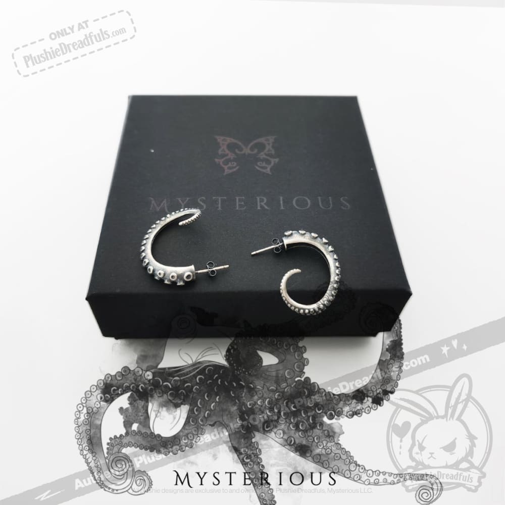 Silver Tentacle Jewelry Set - Unique Octopus Tentacle Earrings & Necklace for Women - Perfect for Halloween Costumes, Cosplay, and Gothic Fashion Accessories