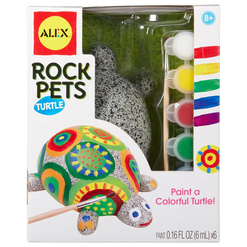ALEX Toys Craft Rock Pets Turtle - Paint & Personalize Your Own Pet Rock Turtle Kit for Kids | Fun DIY Arts & Crafts Activity for Creative Play & Home Decor