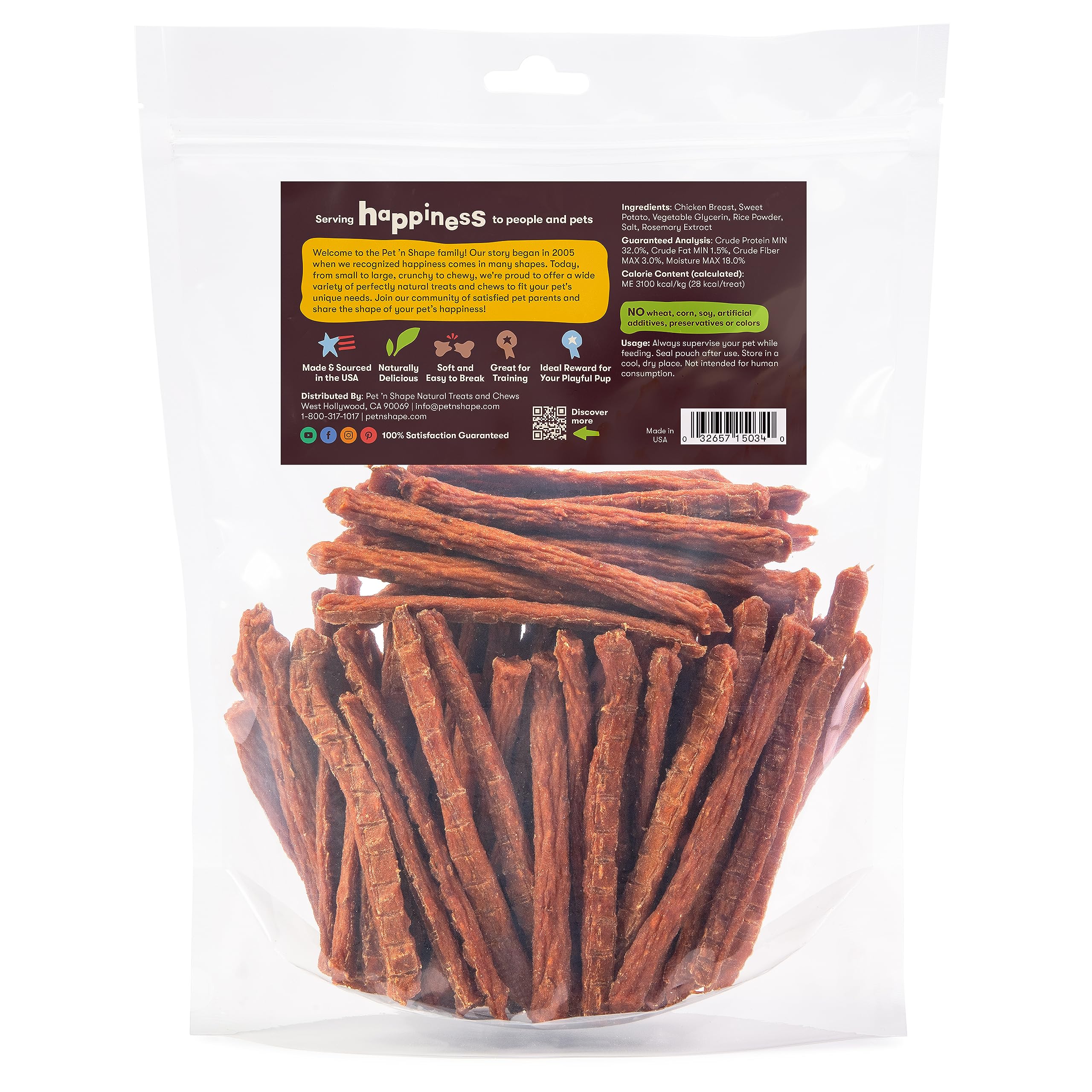 Pet 'n Shape Chik 'n Sweet Potato Stix – All-Natural USA-Made Dog Treats, 28oz – Grain-Free Chews for Training & Dental Health | Perfect for Small & Large Breeds