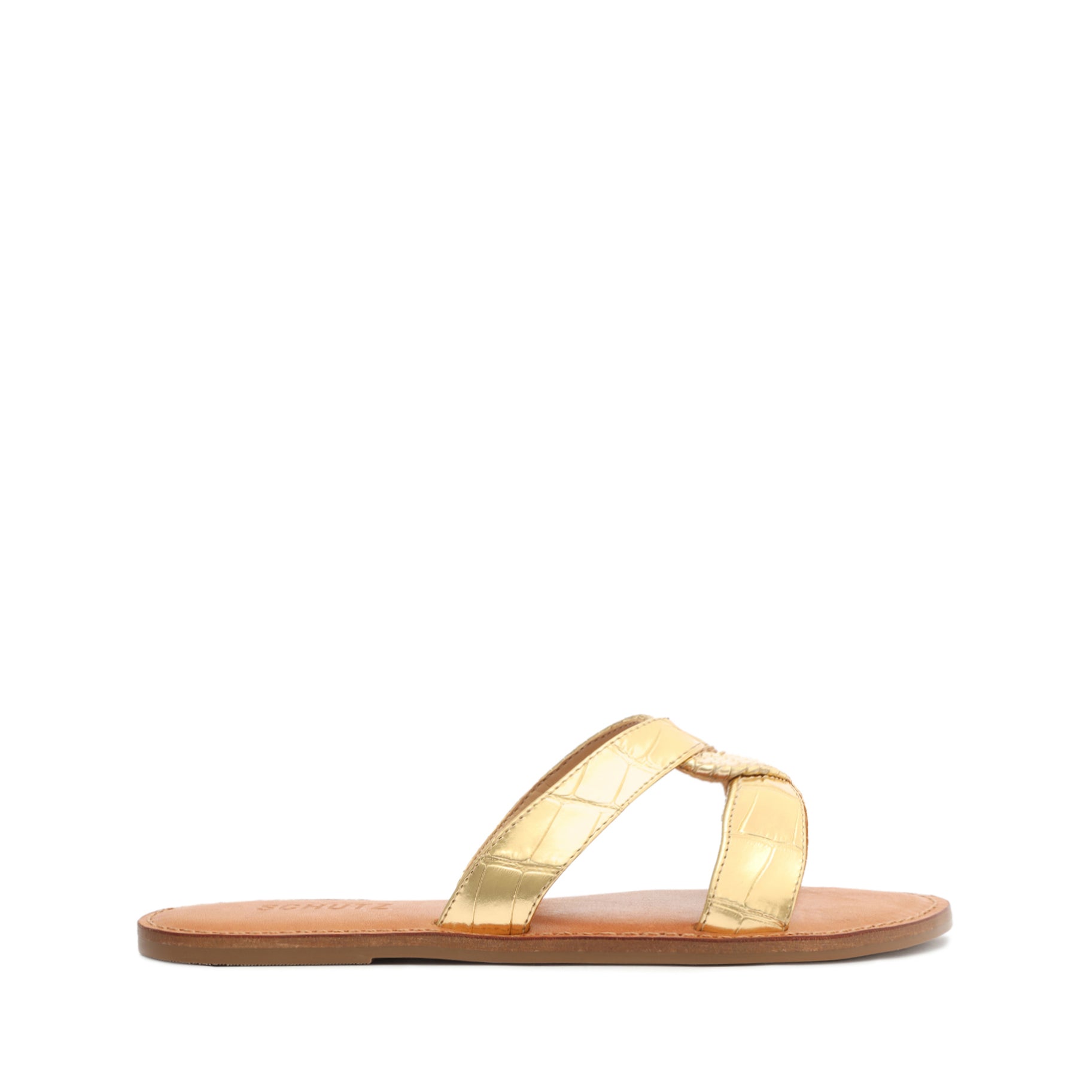 Rita Metallic Leather Sandal - Women's Gladiator Sandals with Chunky Heel | Comfortable Summer Casual Shoes for Beach, Party & Vacation