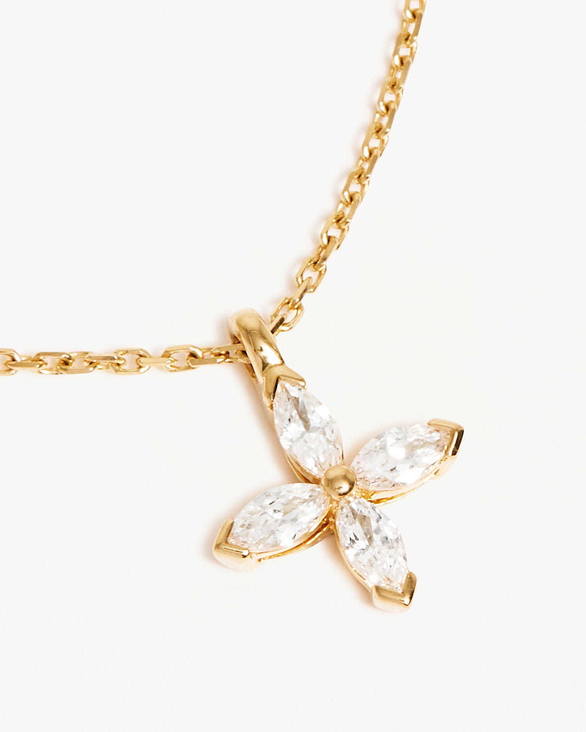 14K Solid Gold Blossom Lab-Grown Diamond Necklace for Women - Elegant Floral Pendant Jewelry Gift for Anniversary, Valentine's Day & Special Occasions