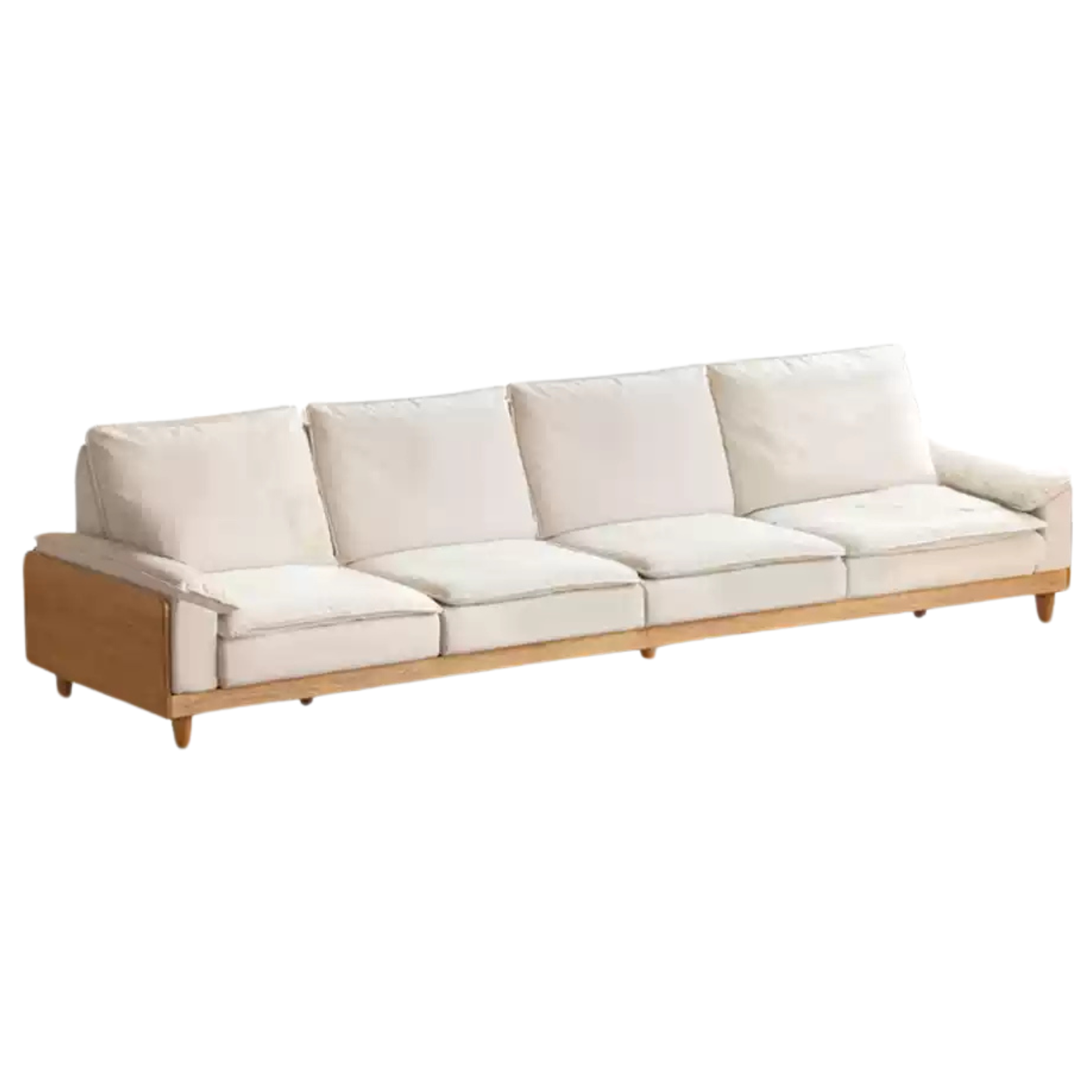Solid Oak Wood Straight Sofa - Modern & Durable Hardwood Sofa for Living Room, Office, or Lounge - Perfect for Home Decor and Comfortable Seating