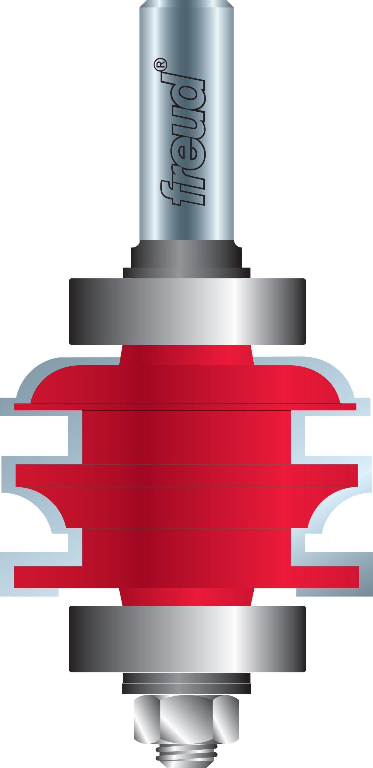 Freud 99-293 2-Inch Diameter One-Piece Rail & Stile Router Bit with 1/2-Inch Shank & 9/32-Inch Large Radius - Perfect for Cabinet Doors, Furniture Making & Woodworking Projects