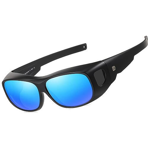 Matte Black Frame Blue Lens