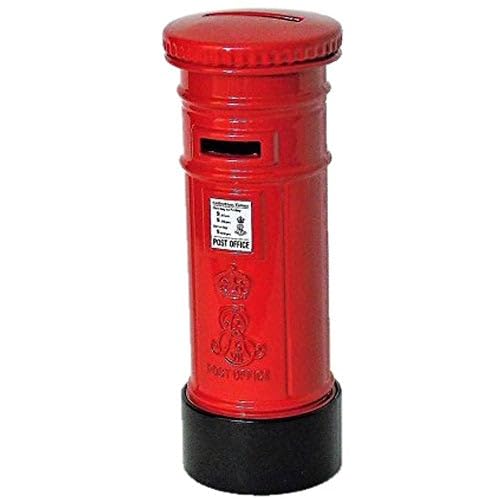London Red Post Box Money Box - Die Cast Metal Collectible Souvenir from UK | Perfect for Coin Saving, Gift Giving & Home Decor