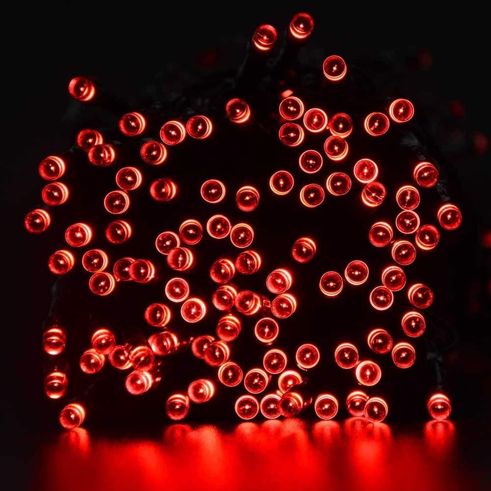 Joomer Red Solar Christmas Lights - 2 Pack, 144 FT 400 LED Waterproof Outdoor String Lights with 8 Lighting Modes | Perfect for Christmas Tree Decorations, Patio, Garden, Yard, and Holiday Party Decor