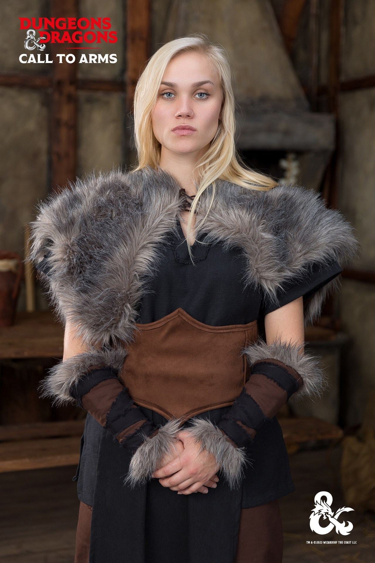 Dungeons & Dragons Barbarian Cape Cloak - Fantasy Roleplay Costume for Cosplay, LARP & D&D Game Nights