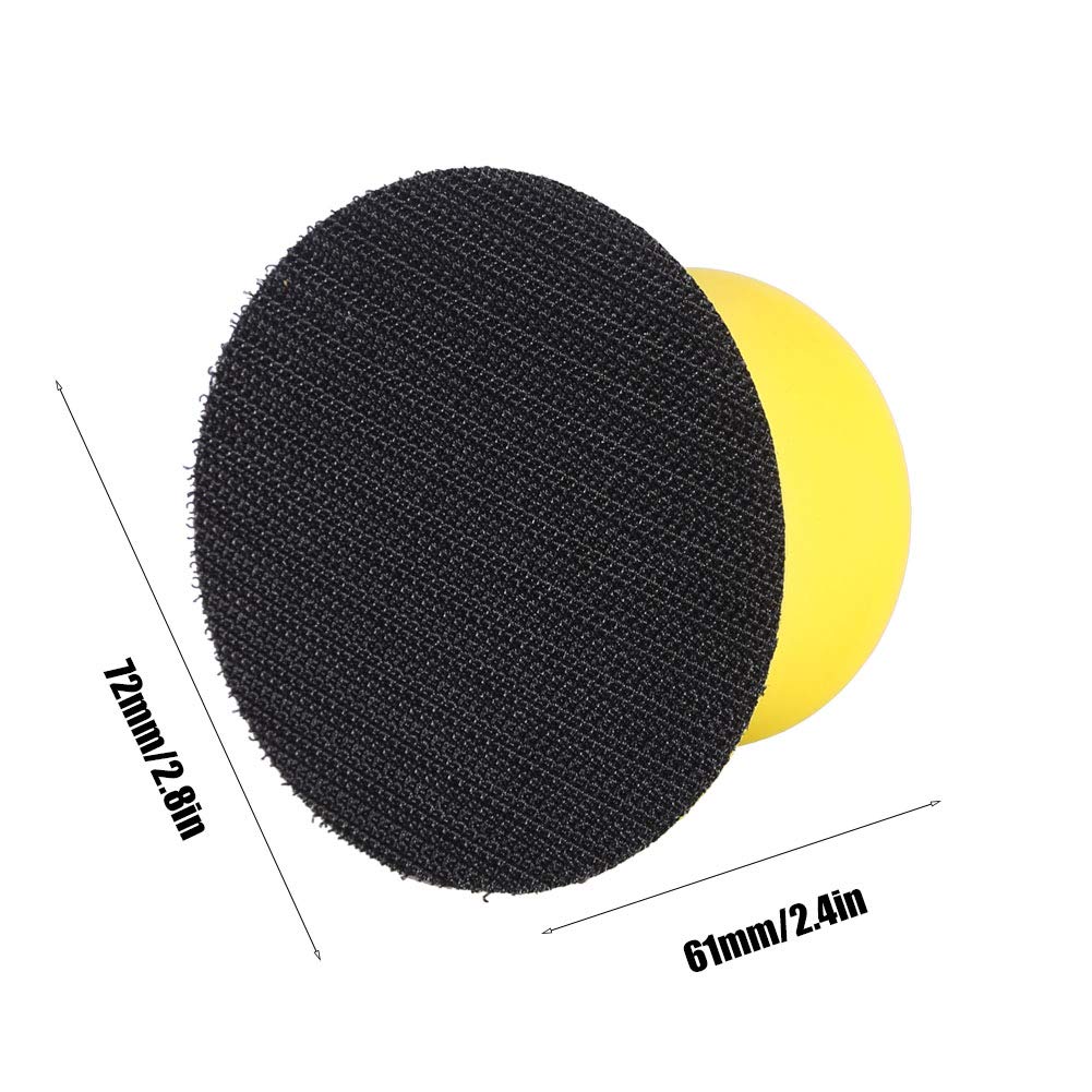 3 Inch Yellow Sanding Pad Block - Hand Sanding Block for Wood Polishing, Household Cleaning & DIY Projects - Dust-Free Sanding for Furniture, Floors & Crafting