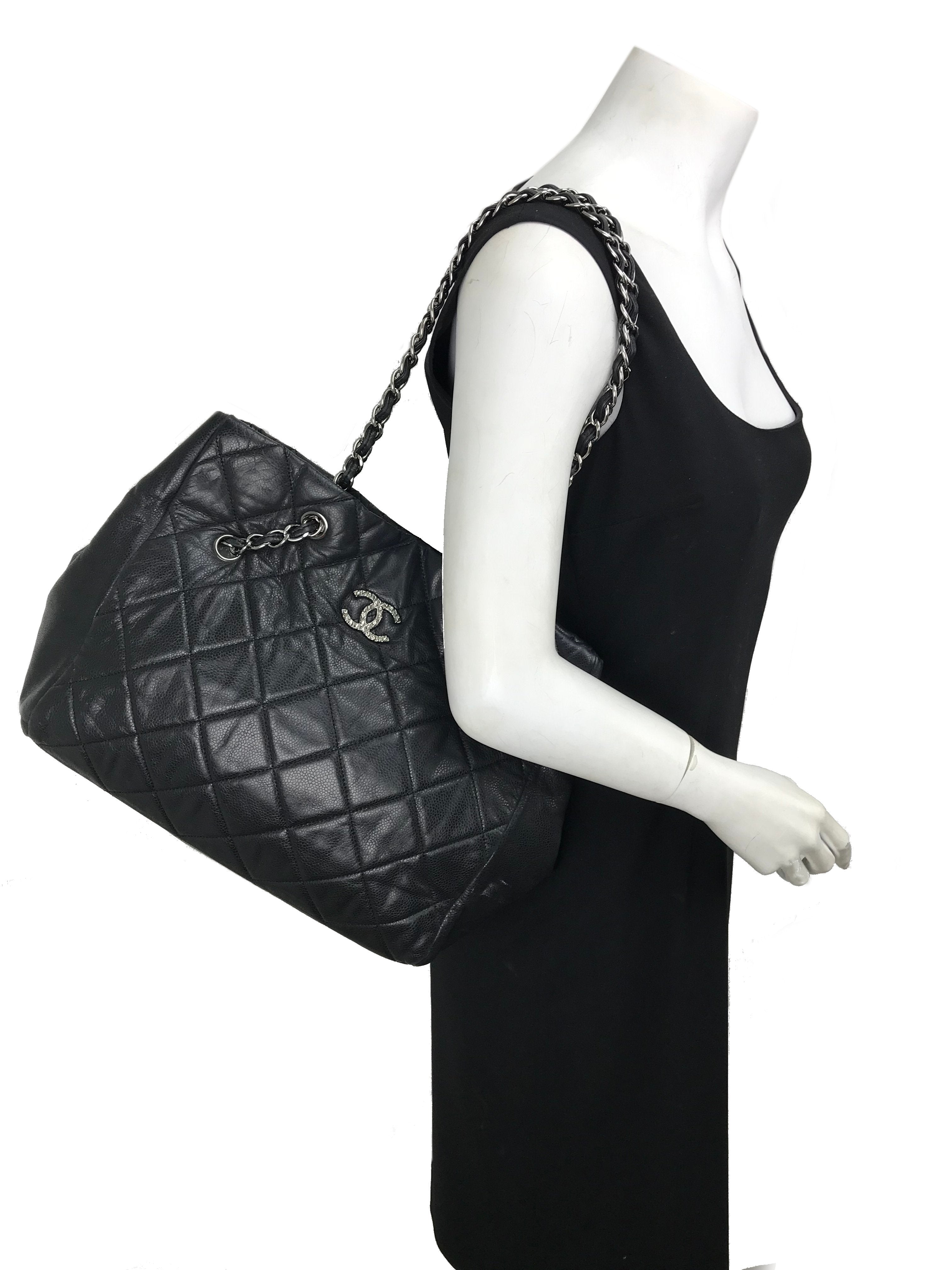 Chanel Quilted Caviar Leather Large Tote Bag - Luxury Designer Handbag for Women | Perfect for Work, Travel & Everyday Use