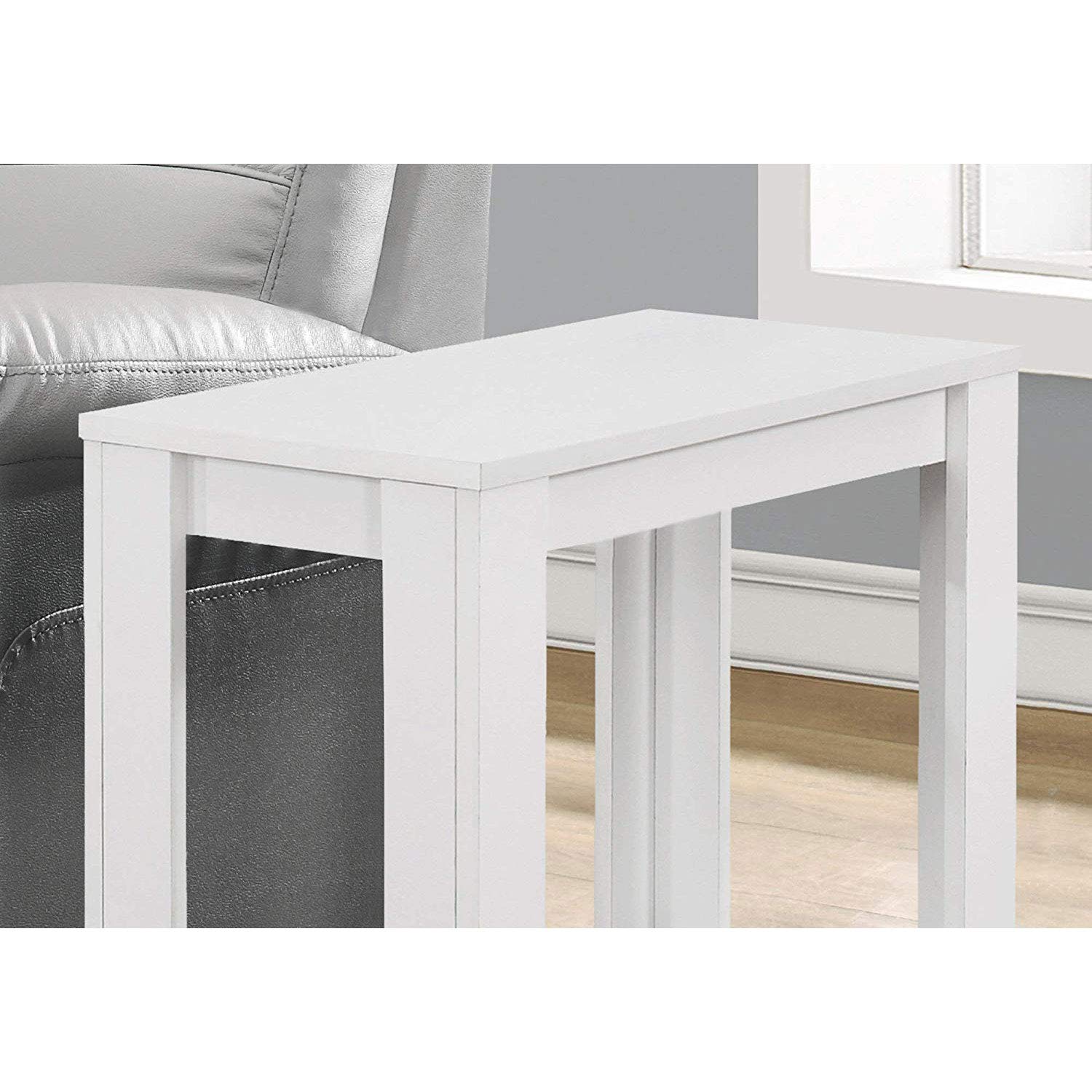 Monarch Specialties 3117 White Laminate Transitional Accent Side Table - 23.75