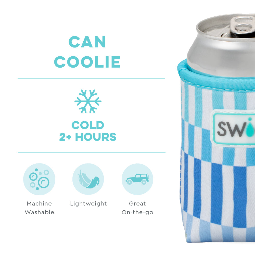 Glacier Stripe Can Cooler - Insulated Beer Can Holder for Camping, Beach & Outdoor Parties - Keep Drinks Cold for Hours