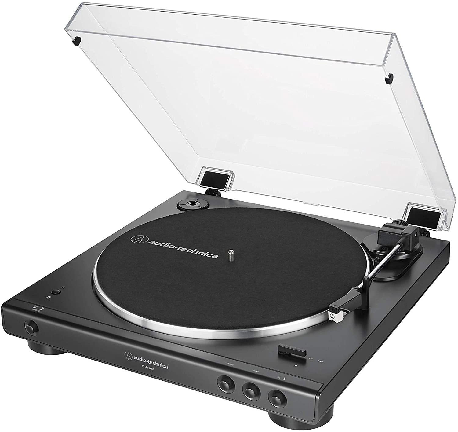 Audio Technica AT LP60XBT BK Bluetooth Wireless Fully Automatic Belt-Drive Turntable (Black) - Wireless Vinyl Record Player for Home, Office & DJ Use