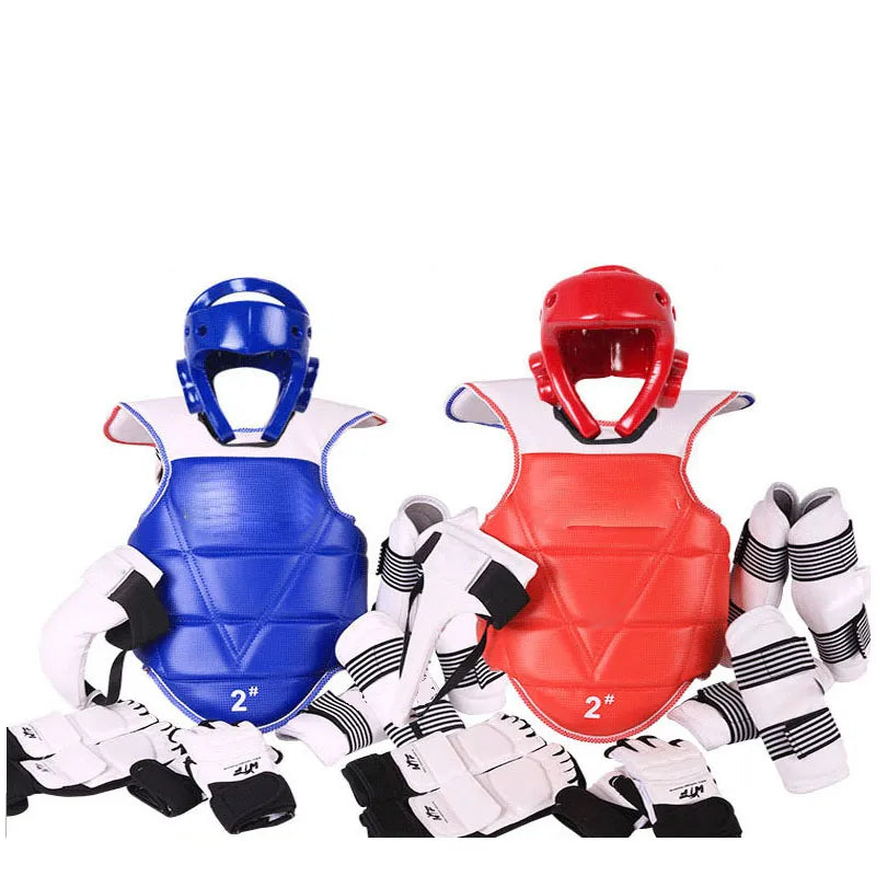 Taekwondo Protective Gear Set - 5 Piece Full Body Armor with Helmet, Chest Protector & Kickboxing Gloves for Martial Arts Training | Perfect for Sparring, Competition & Self-Defense Practice