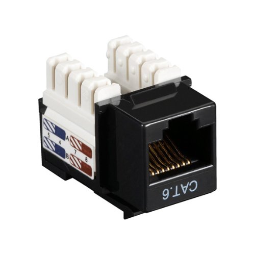 Black Box CAT6 Keystone Jack - High-Speed Ethernet Network Jack for Home & Office Networking - Ideal for Data Centers, Server Rooms, and Structured Cabling Installations