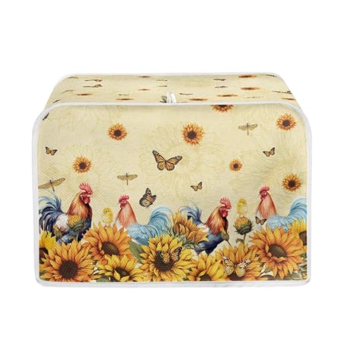 Rooster Chicken Sunflower Butterfly Dragonfly