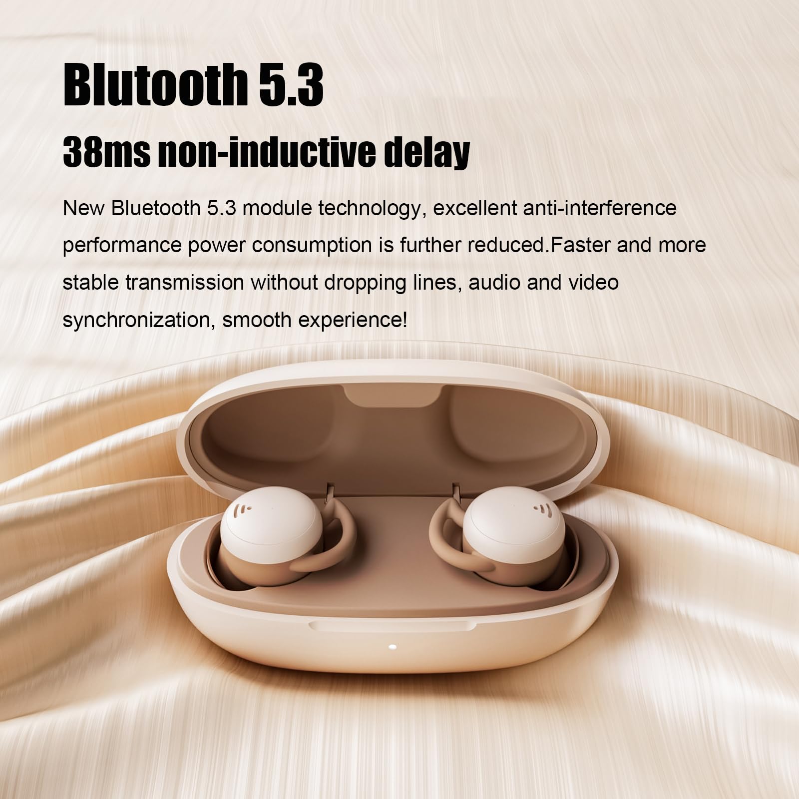 Wireless Bluetooth 5.3 Sleep Earbuds for Side Sleepers - Noise Cancelling Sleeping Headphones with 6H Playtime, Comfortable Fit Earplugs for Night Use | Perfect for Travel, Meditation & Insomnia Relief
