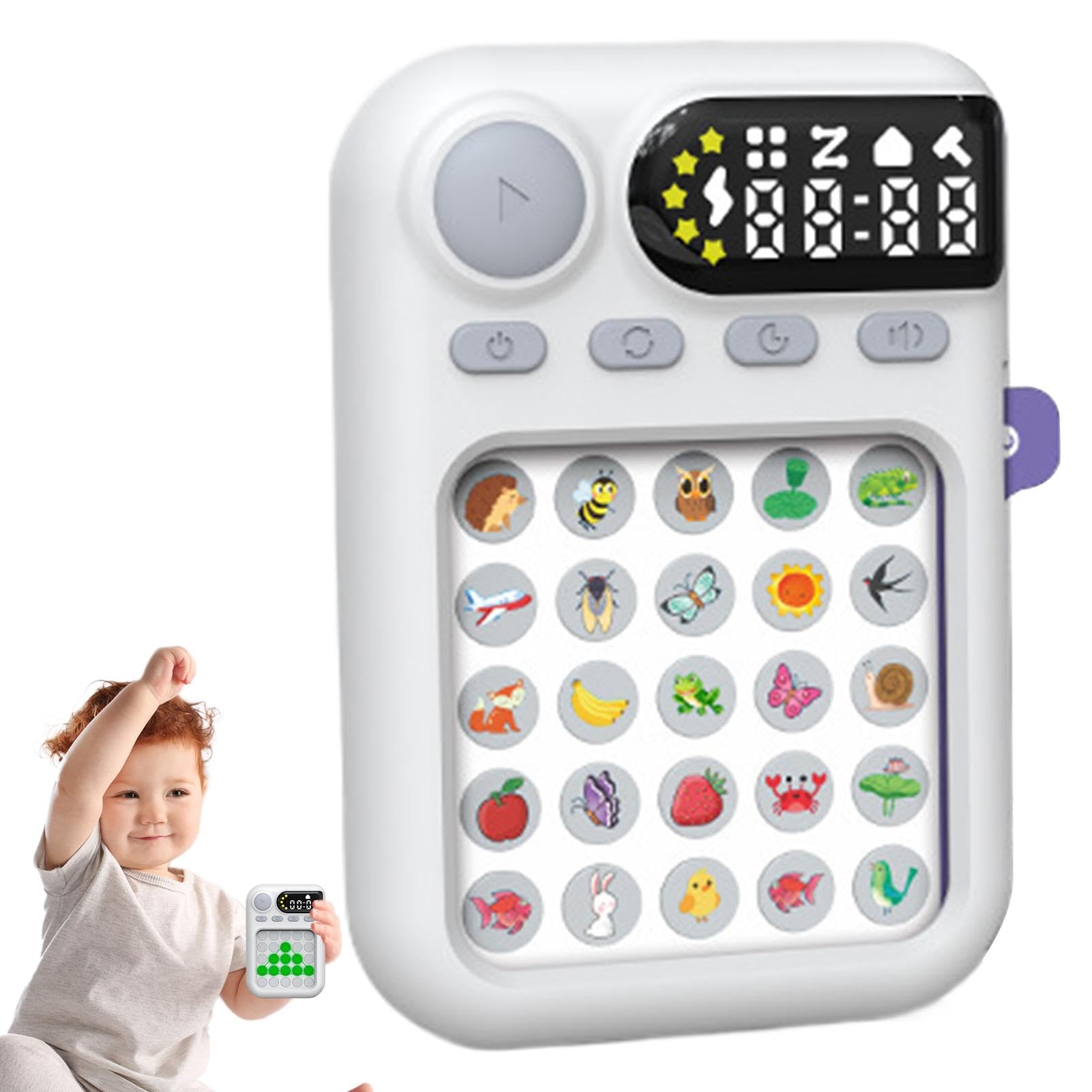 Rechargeable Portable Kids Game Console - Educational Travel Toy with Problem Cards for Boys & Girls | Develop Reverse Thinking & Family Bonding | Perfect for Road Trips, Airplane Rides & Indoor Playtime