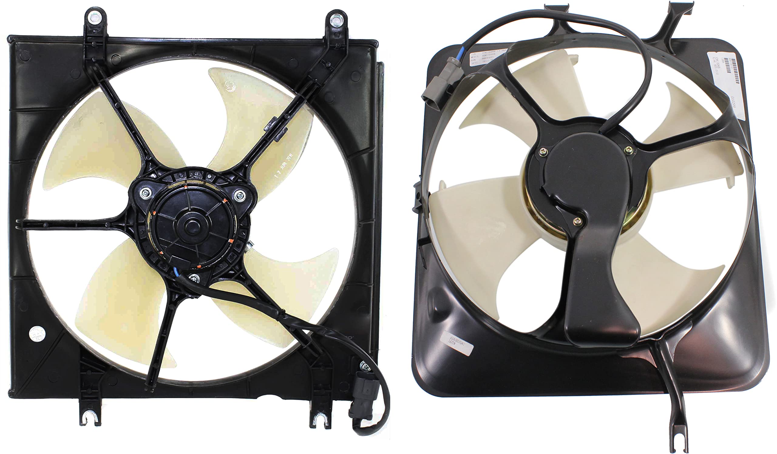 Garage-Pro Radiator and A/C Condenser Fan Set for 1997-2001 Honda CR-V - Driver & Passenger Side Replacement Parts - Perfect for Cooling System Repair & Maintenance