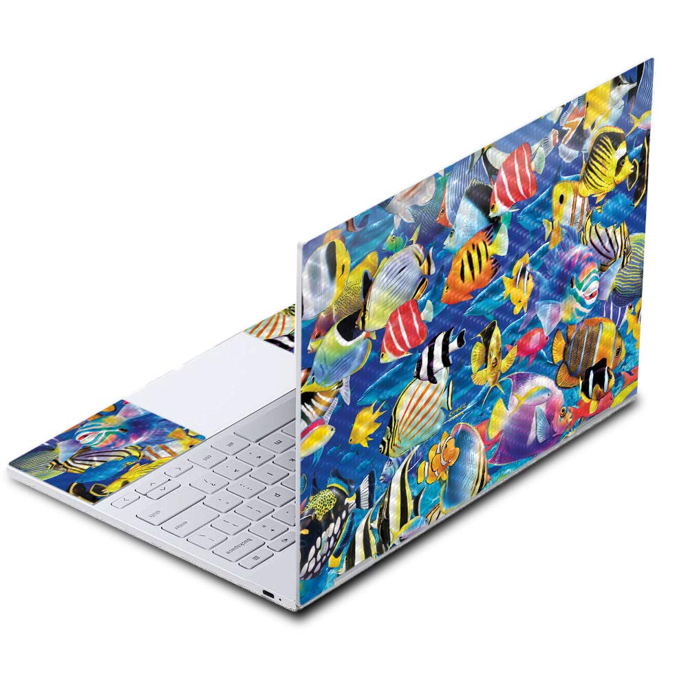 Premium Carbon Fiber Skin for Google Pixelbook - Tropical Fish Design | Durable Protective Cover with Textured Finish | Easy to Apply & Remove | Made in USA | Perfect for Office, Travel & School Use