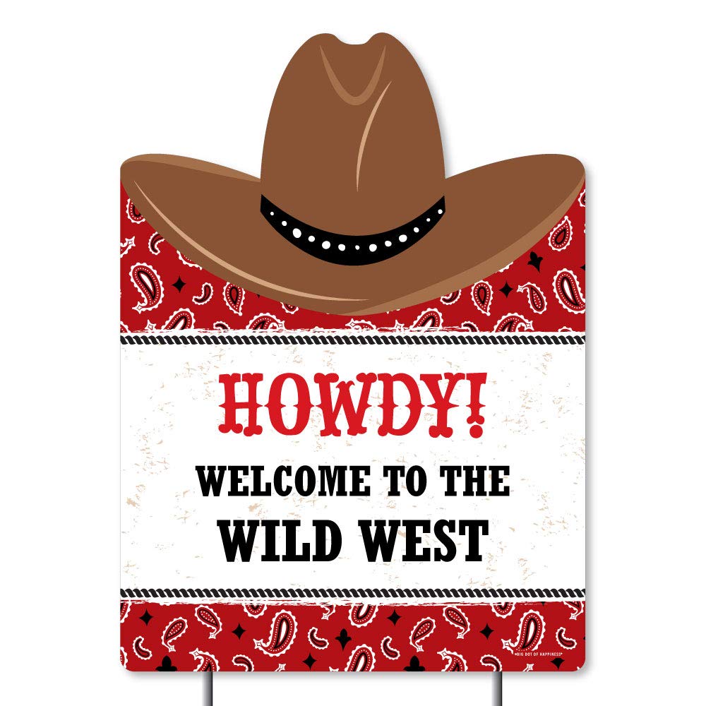 Personalized Western Hoedown Party Decorations - Custom Wild West Cowboy Welcome Yard Sign for Birthday, Baby Shower & Western Theme Events - Perfect for Outdoor Decor, Backyard Parties & Ranch Celebrations