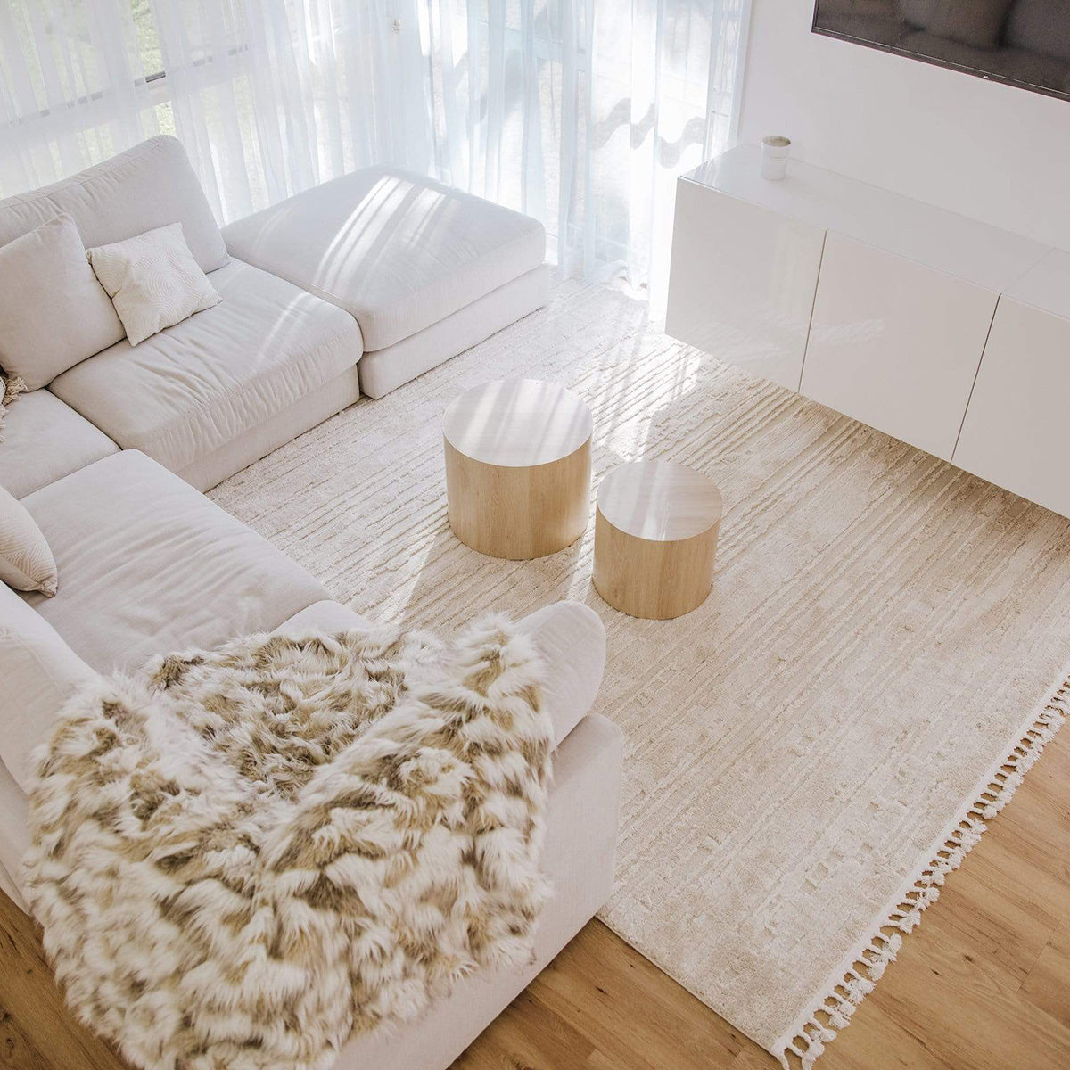Leilani Textured Rug - Soft Non-Slip Boho Area Rug for Living Room, Bedroom & Nursery - Perfect for Home Decor and Cozy Spaces